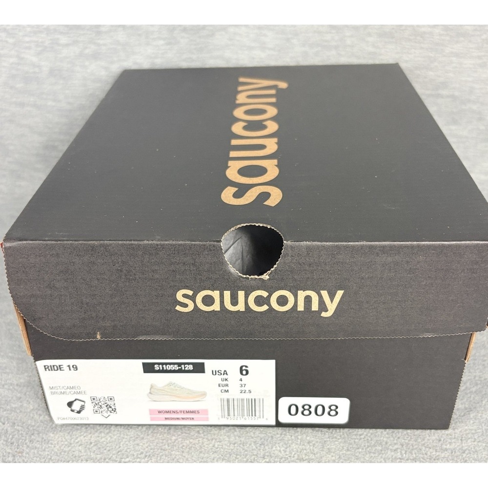 Saucony Ride 15 Running Sneakers Womens 6 M Green Pink Mist Cameo Comfort - Picture 9 of 13